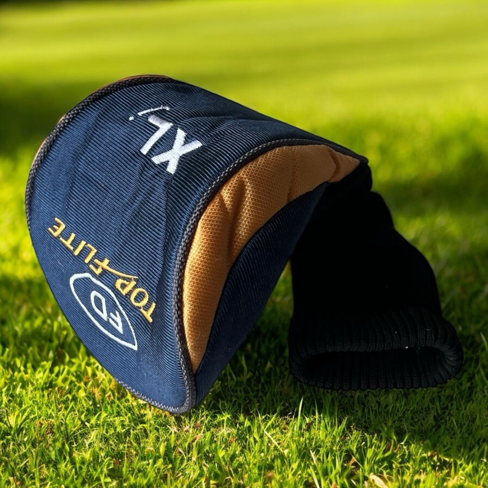 Top Flite Xls Fairway Driver Golf Club Head Cover Blue Yellow Headcover Sock